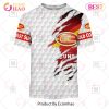 AFL Gold Coast Suns Custom Name Number White T-Shirt