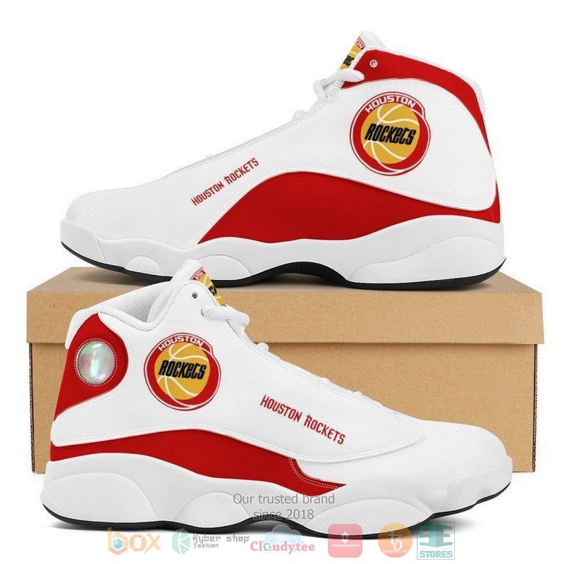 NBA Houston Rockets White Red Air Jordan 13 Shoes NBA Houston Rockets White Red Air Jordan 13 Shoes