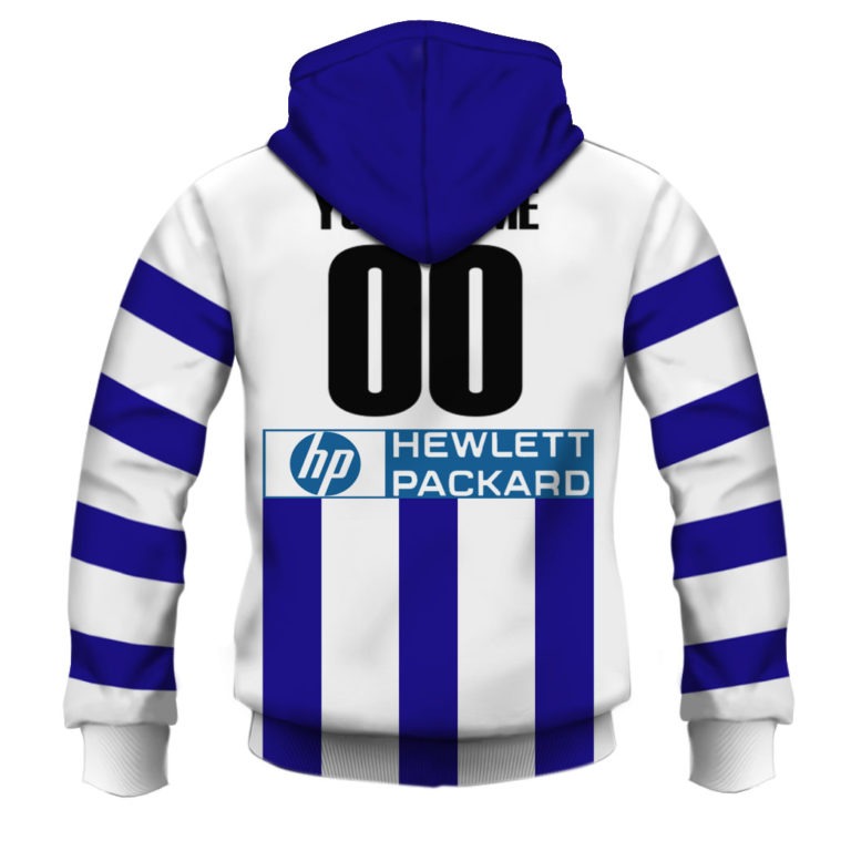 AFL North Melbourne Kangaroos Custom Name Number 90s Vintage Retro Guernsey Zip Up Hoodie V2 AFL North Melbourne Kangaroos Custom Name Number 90s Vintage Retro Guernsey Zip Up Hoodie V2