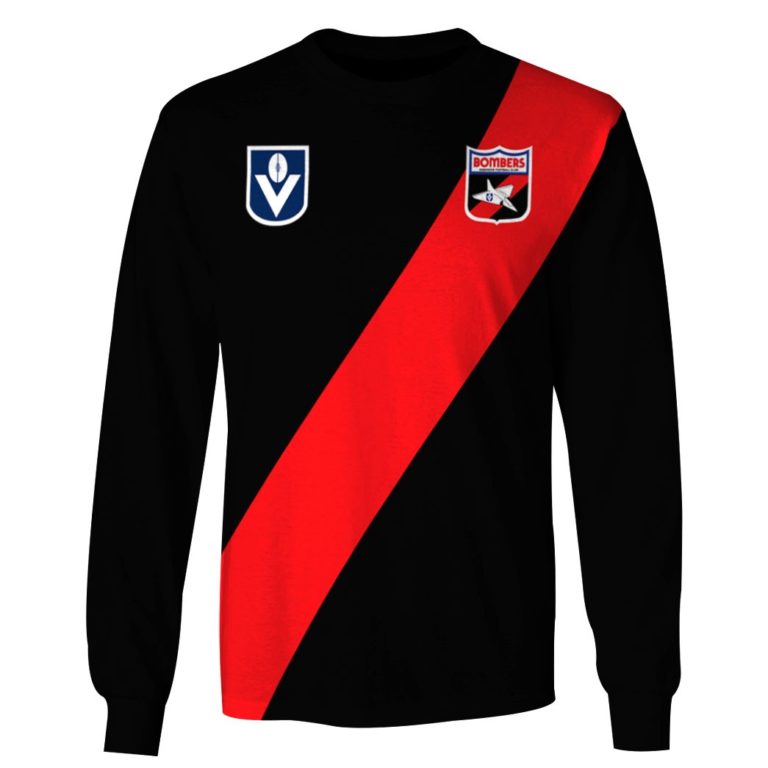 AFL Essendon Bombers Custom Name Number 90s Vintage Retro Guernsey Sweatshirt AFL Essendon Bombers Custom Name Number 90s Vintage Retro Guernsey Sweatshirt