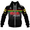 NRL Penrith Panthers Custom Name Number 2020 Home Jersey Zip Up Hoodie