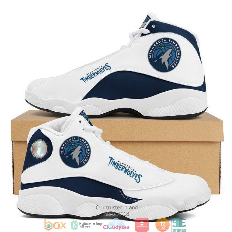 NBA Minnesota Timberwolves White Blue Air Jordan 13 Shoes NBA Minnesota Timberwolves White Blue Air Jordan 13 Shoes
