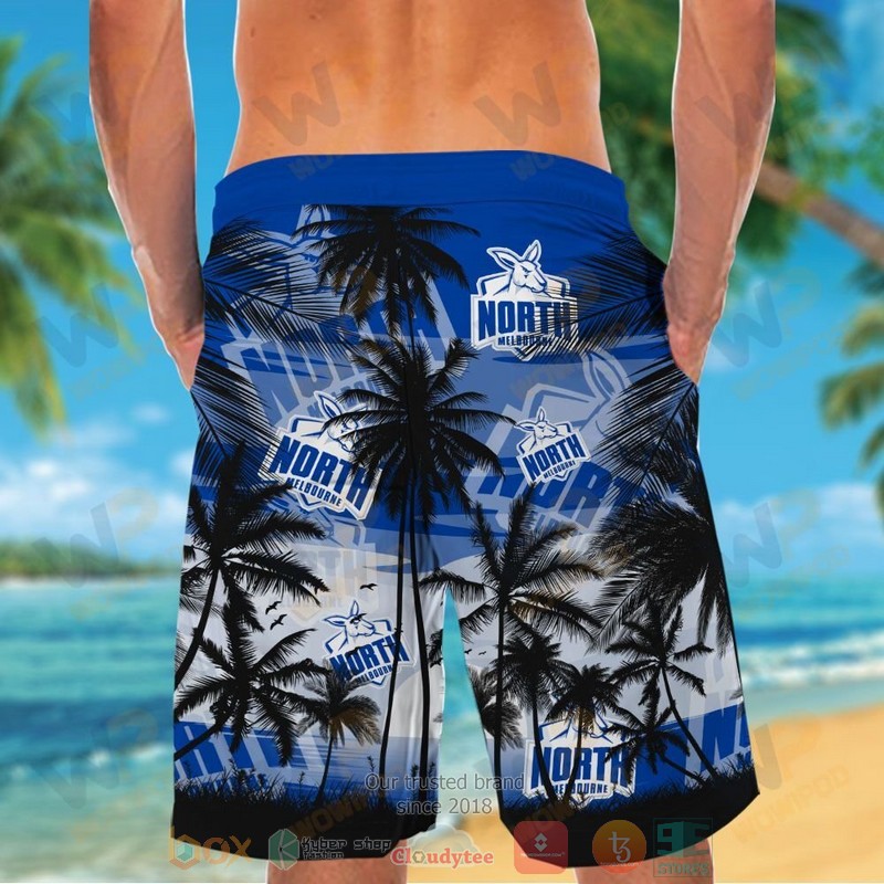 AFL North Melbourne Kangaroos Palm Trees Sunrise Men Beach Shorts AFL North Melbourne Kangaroos Palm Trees Sunrise Men Beach Shorts