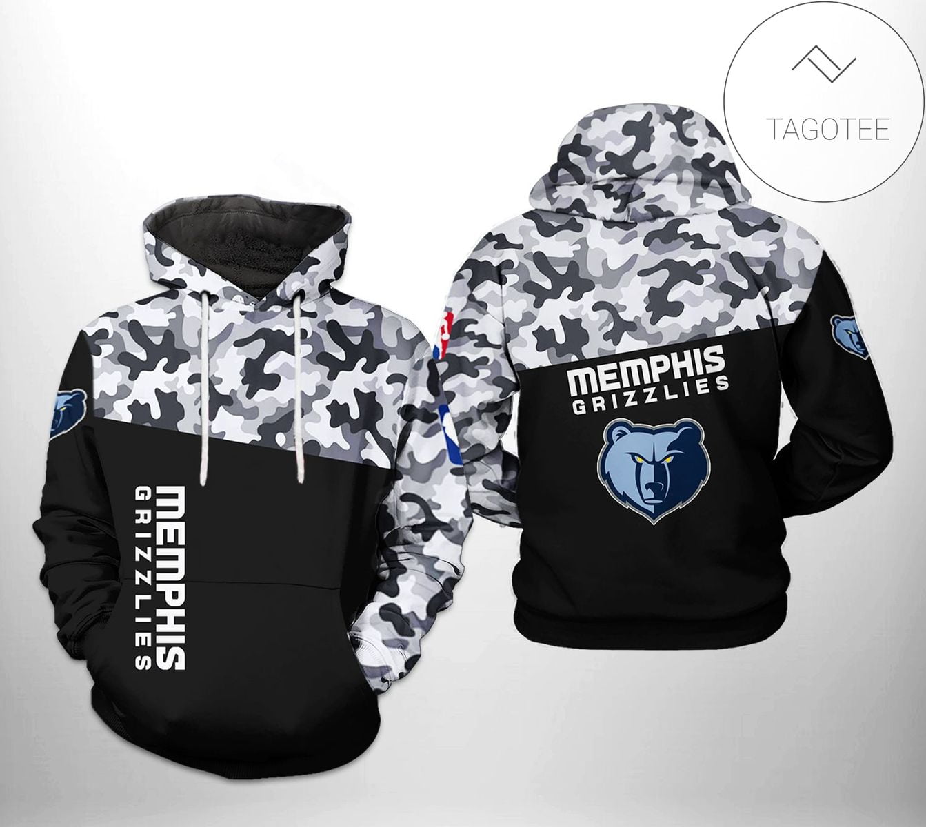 NBA Memphis Grizzlies Black Camo Pullover Hoodie