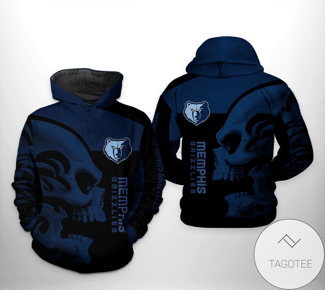 NBA Memphis Grizzlies Navy Skull Pullover Hoodie