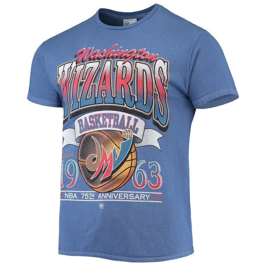 NBA Washington Wizards Blue 75th Anniversary T-Shirt