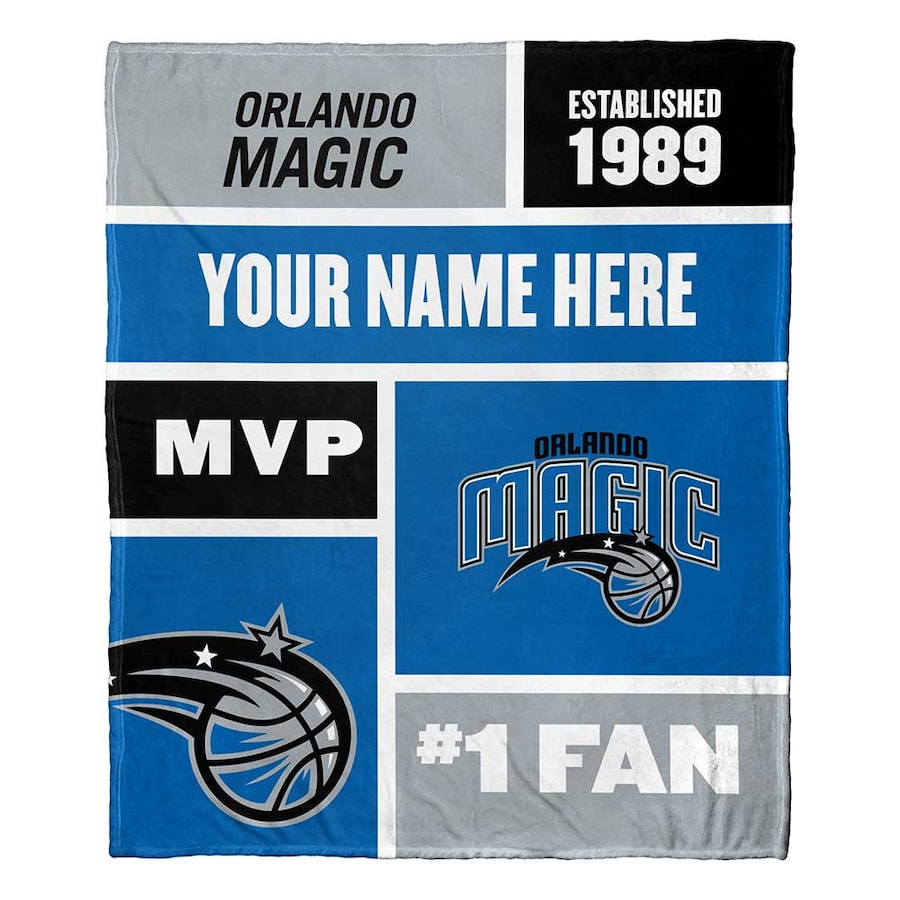 NBA Orlando Magic Custom Name Fleece Blanket
