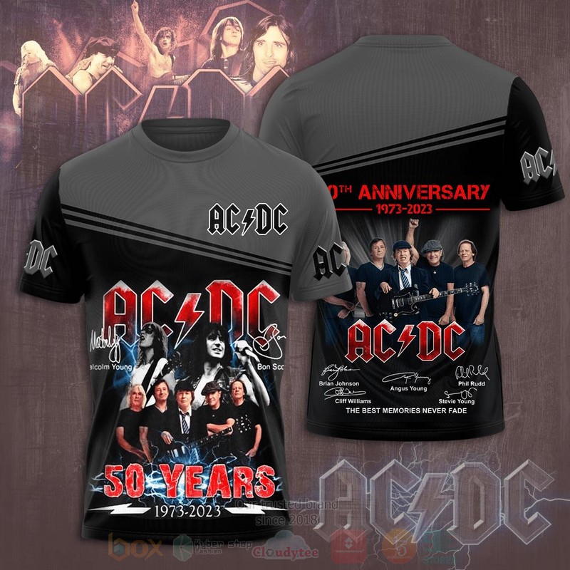 AC/DC Band 50 Years 1973 – 2023 T-Shirt AC/DC Band 50 Years 1973 – 2023 T-Shirt