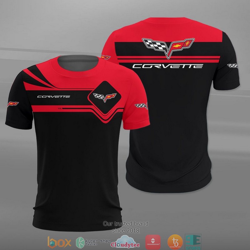 Chevrolet Corvette Red Black T-Shirt V2 Chevrolet Corvette Red Black T-Shirt V2