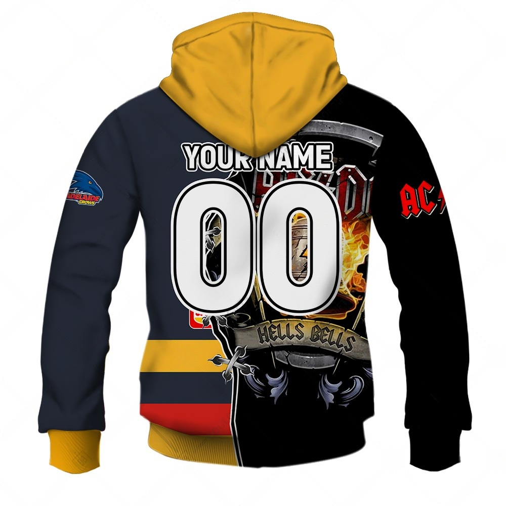 AFL Adelaide Crows AC/DC Mix Custom Name Number 2023 Home Guernsey Pullover Hoodie AFL Adelaide Crows AC/DC Mix Custom Name Number 2023 Home Guernsey Pullover Hoodie