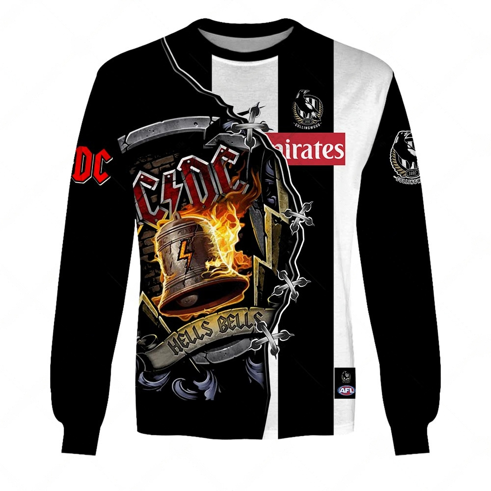 AFL Collingwood Magpies AC/DC Mix Custom Name Number 2023 Home Guernsey Sweatshirt