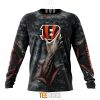 NFL Cincinnati Bengals Halloween Horror Skull Sweatshirt