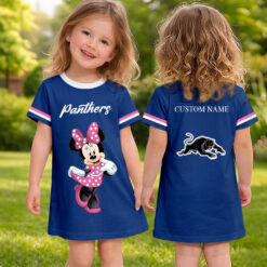Penrith Panthers – Girls Dress Minnie with Custom Name