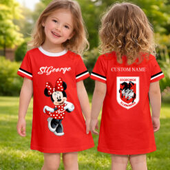 St. George Illawarra Dragons – Girls Dress Minnie with Custom Name
