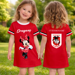 St. George Illawarra Dragons – Girls Dress Minnie with Custom Name
