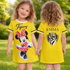 Richmond Tigers – Girls Dress Minnie with Custom Name