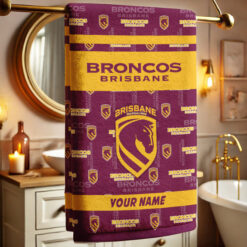 Brisbane Broncos – Bath Towel Limited Edition with Your Name
