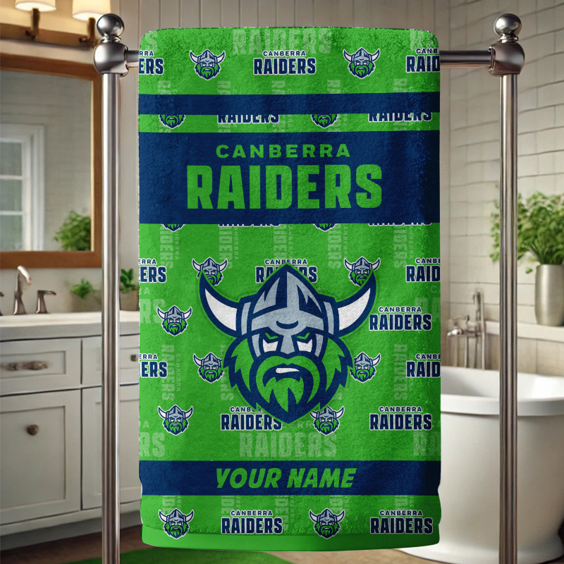 Canberra Raiders – Bath Towel Limited Edition with Your Name Canberra Raiders – Bath Towel Limited Edition with Your Name
