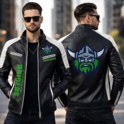 Canberra Raiders – Slim-fit Leather Jacket Special Edition with Your Name