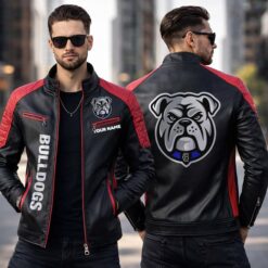 Canterbury-Bankstown Bulldogs – Slim-fit Leather Jacket Special Edition with Your Name