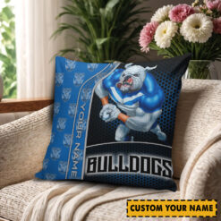 Canterbury-Bankstown Bulldogs – Square Pillow Case Premium Edition with Your Name