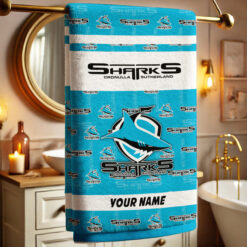 Cronulla-Sutherland Sharks – Bath Towel Limited Edition with Your Name