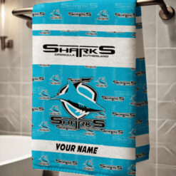 Cronulla-Sutherland Sharks – Bath Towel Limited Edition with Your Name