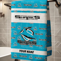 Cronulla-Sutherland Sharks – Bath Towel Limited Edition with Your Name