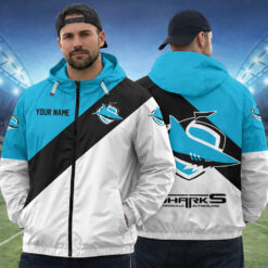 Cronulla-Sutherland Sharks – Full Zip Hoodie Exclusive Edition with Your Name