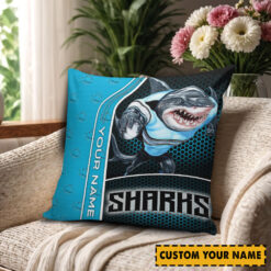 Cronulla-Sutherland Sharks – Square Pillow Case Premium Edition with Your Name