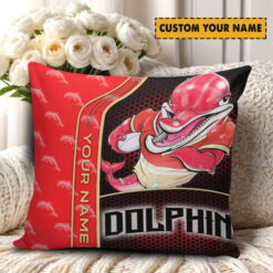 Dolphins – Square Pillow Case Premium Edition with Your Name