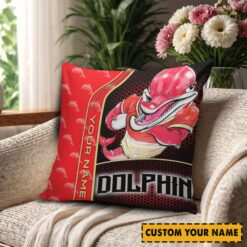 Dolphins – Square Pillow Case Premium Edition with Your Name