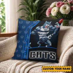 Geelong Cats – Square Pillow Case Dreamy Edition with Your Name