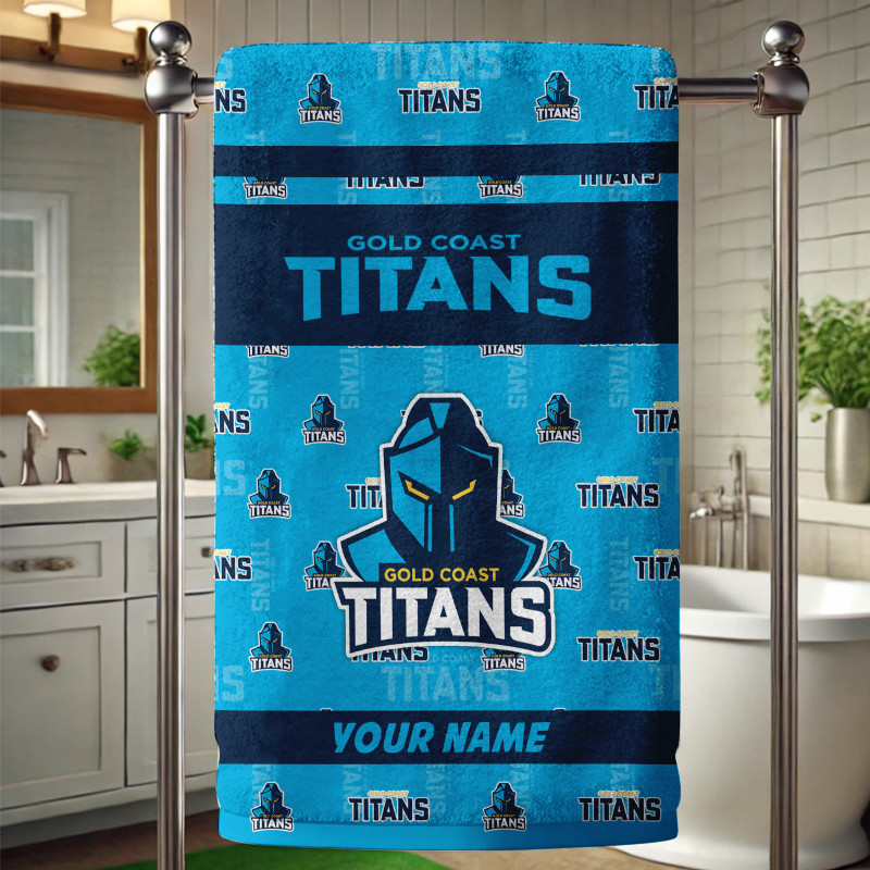 Gold Coast Titans – Bath Towel Limited Edition with Your Name Gold Coast Titans – Bath Towel Limited Edition with Your Name
