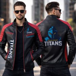 Gold Coast Titans – Slim-fit Leather Jacket Special Edition with Your Name