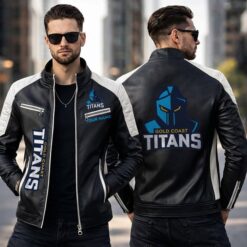Gold Coast Titans – Slim-fit Leather Jacket Special Edition with Your Name