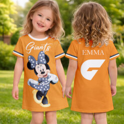 Greater Western Sydney Giants – Girls Dress Minnie with Custom Name