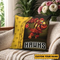 Hawthorn Hawks – Square Pillow Case Dreamy Edition with Your Name