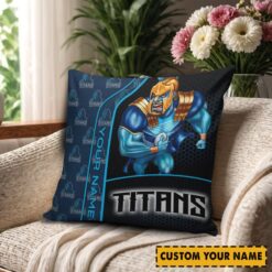 Kwinana Titans – Square Pillow Case Premium Edition with Your Name