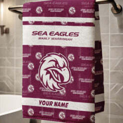 Manly Warringah Sea Eagles – Bath Towel Limited Edition with Your Name