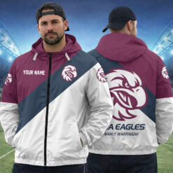 Manly Warringah Sea Eagles – Full Zip Hoodie Exclusive Edition with Your Name