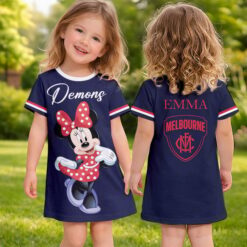 Melbourne Demons – Girls Dress Minnie with Custom Name