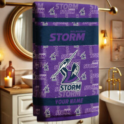Melbourne Storm – Bath Towel Limited Edition with Your Name