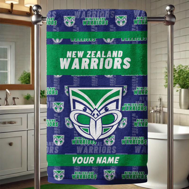 New Zealand Warriors – Bath Towel Limited Edition with Your Name New Zealand Warriors – Bath Towel Limited Edition with Your Name