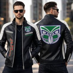 New Zealand Warriors – Slim-fit Leather Jacket Special Edition with Your Name