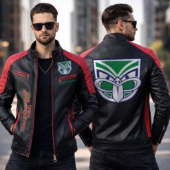 New Zealand Warriors – Slim-fit Leather Jacket Special Edition with Your Name