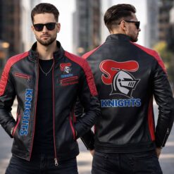 Newcastle Knights – Slim-fit Leather Jacket Special Edition with Your Name