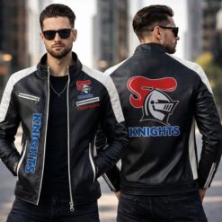 Newcastle Knights – Slim-fit Leather Jacket Special Edition with Your Name