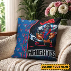 Newcastle Knights – Square Pillow Case Premium Edition with Your Name