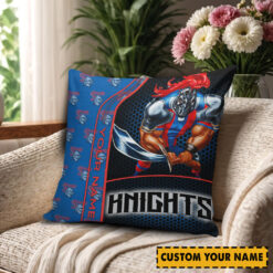 Newcastle Knights – Square Pillow Case Premium Edition with Your Name